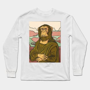 Monkey Lisa Long Sleeve T-Shirt